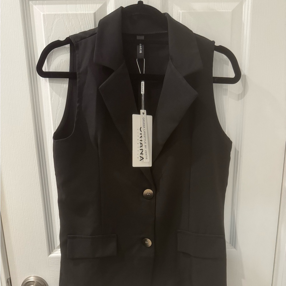 Black Office Vest